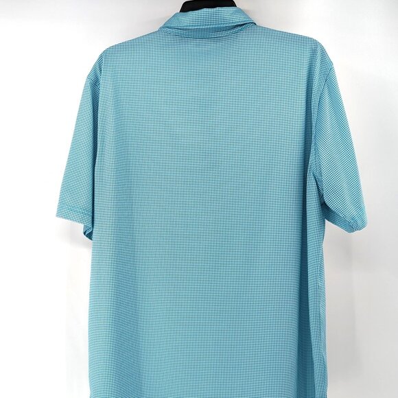 WALTER HAGEN Golf Polo Men's L Seafoam‎ Herringbone Button Logo Short Sleeve - Picture 3 of 12